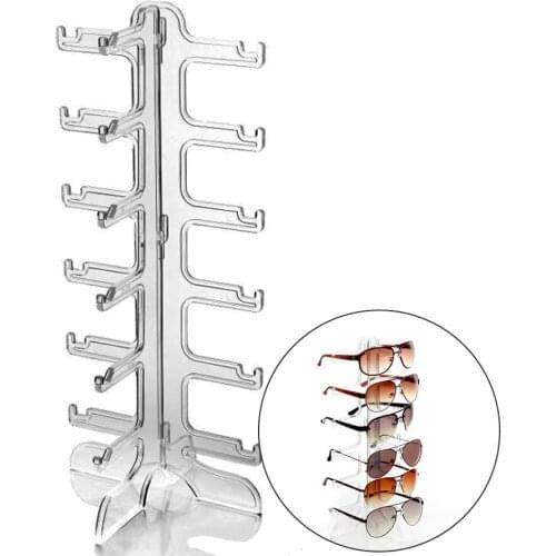 Display Rack Base Shop Sunglasses Holder Frame Storage Eyeglass Collections Clear Stable 6 Layers Freestanding Dressing Table