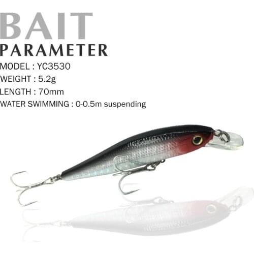 Fishing Lures 70mm/5.2g 0-0.5m Suspending Minnow Hard Aritificial 3D Eyes Wobblers Crankbait Plastic Baits Pesca Isca