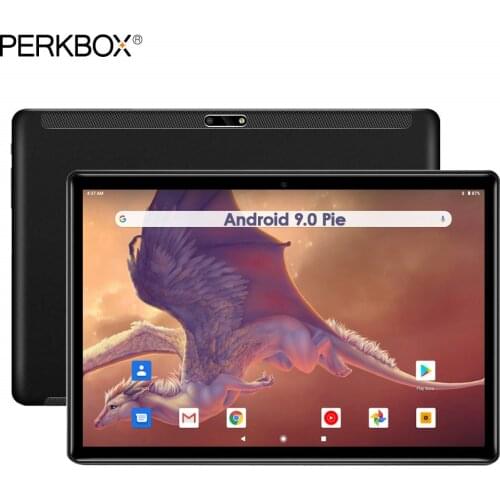 Super New Android 9 tablet 10 inch Quad Core 32GB eMMC Storage 1280*800 IPS 2.5D Tempered Glass Dual SIM Cards YouTube Pad