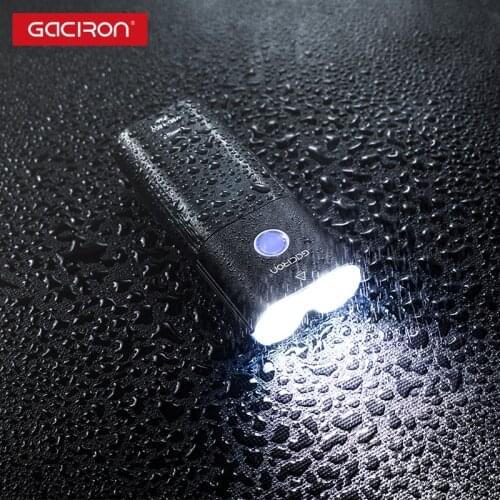GACIRON 400/600/800/1000/1600/1800 Lumens USB Rechargeable Bike Headlight Bicycle Front Torch Cycling LED Waterproof Light Lamp