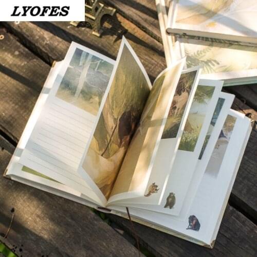 A5 Vintage Sketchbook Notebook Diary Thicken School Office Supplies Stationery Creative Color Hard Cover Drawing Book Journals