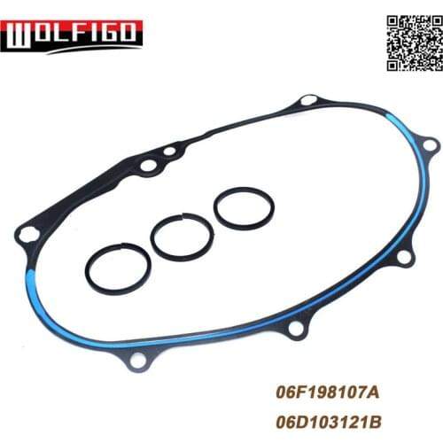 WOLFIGO Camshaft Adjuster Housing Seal TIMING COVER GASKET For AUDI A3 A4 TT VW Jetta Passat EA113 2.0T 06F198107A,06D103121B