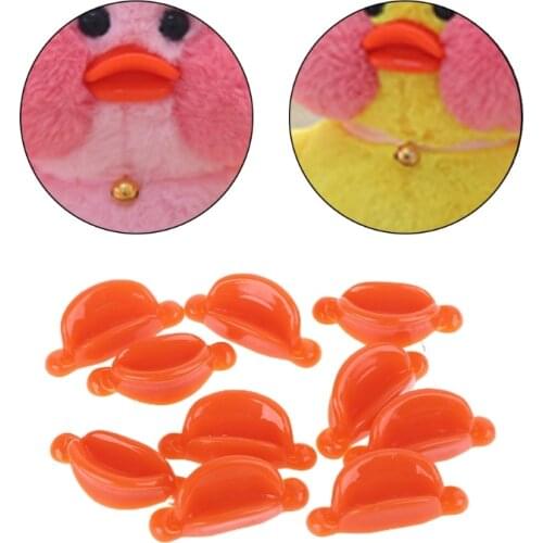 10 pcs Flat Decoration Duck Mouth Handmade Duck Toy Durable Plush Toy Accessories Plastic Materials for DIY Enthusiasts