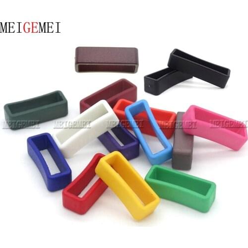 13pcs 1" (25mm) Color Plastic Keeper Belt Loop Adjustable Buckles For Backpacks Straps shoes Bags Cat Dog Collar DIY Accessorie