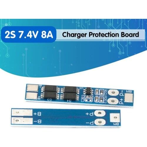 2S 7.4V 8A Li-ion 18650 Lithium Battery Charger Protection Board 8.4V Overcurrent Overcharge / Overdischarge Protection