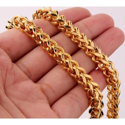 6/8mm Fashion Stainless Steel Gold Figaro Box Chain Stainless Steel Mens Womens Necklace Or Bracelet 9inch 24inch 30inch Hotsale