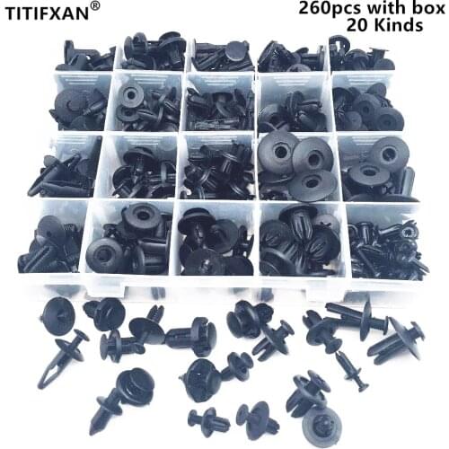 Auto Bumper Fender Screw Plastic Fastener With Box Set For Dodge Magnum Jetta Mk3 Suzuki SX4 For Toyota FJ Cruiser For LADA