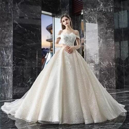 White Floral Print Fashion Wedding Dress New Short Sleeves Ruched Floor-Length Boat Neck Plus Size Wedding Gowns For Women G467