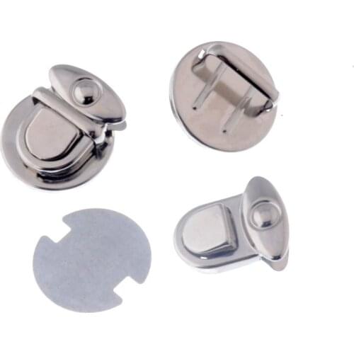 Free Shipping-10 Sets Silver Tone Handbag Bag Accessories Purse Twist Turn Lock 33x31mm J3353