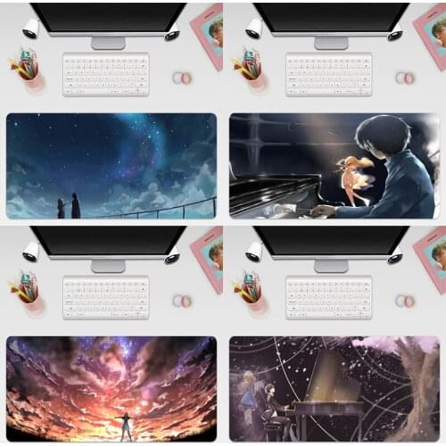 Anime Your Lie in April Large Keyboard Cover Non-Slip Rubber Base Computer Carpet Desk Mat PC Game Mouse Pad