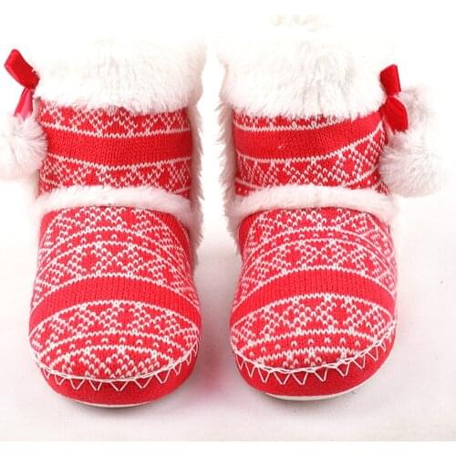 Kids Kitting Wool Home Slippers Warm Winter girl Slippers Indoor Slippers girl Shoes Comfortable soft floor boot Knitting