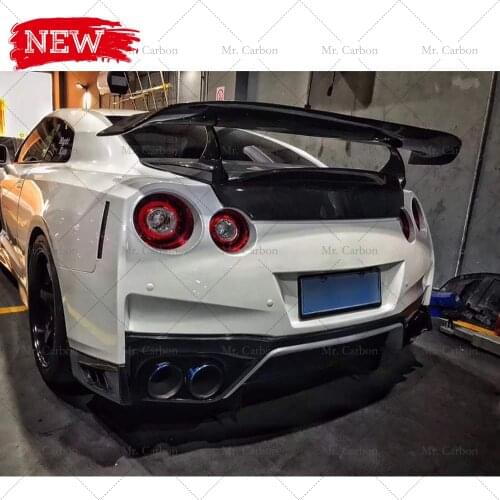 FOR NISSAN R35 GTR REVOZPORT-STYLE CARBON FIBER GT SPOILER/TRUNK TRIM BODY KIT TUNING PART FOR TG-R R35 CARBON TRUNK WING RACING