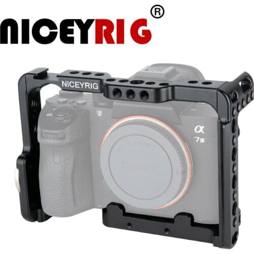 NICEYRIG Camera Cage for Sony a7 ii a7ii a7 iii a7iii a7m3 a9 a7s a7rii a7r3 a7r iii a7sii dslr Video Cage for Sony Alpha A 7