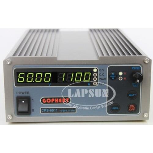 60V 11A Precision PFC Compact Adjustable Switching DC Power Supply OVP / OCP / OTP 220V 0.01V/0.01A 6011 Power Factor Correction