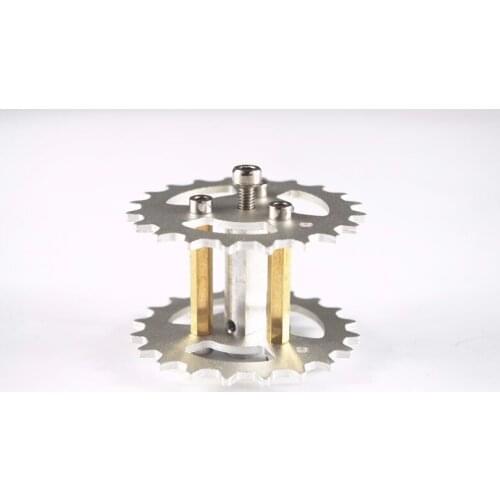 Silver Aluminum alloy all-metal driving wheel tank tracks crawler caterpillar Chassis remote control toy part,Free shipping