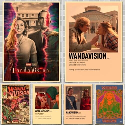 WandaVision Movie Poster Wall Stickers For Home Room Bar Decor Art Dormitorio Painting