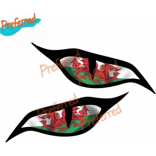 Pair of Evil Eye Eyes Design Psychedelic Rainbow Decal Motocross Racing Laptop Helmet Trunk Wall Vinyl Car Sticker Die Cutting