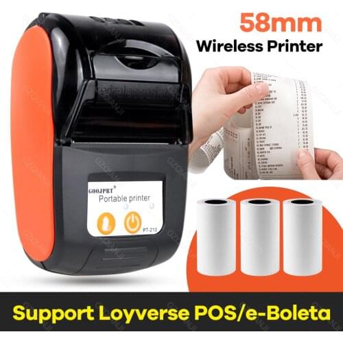 E-Boleta POS Portable Bletooth Thermal Receipt Printer Personal Mini Bill POS Android Mobile Printer Support ESC/POS Loyverse