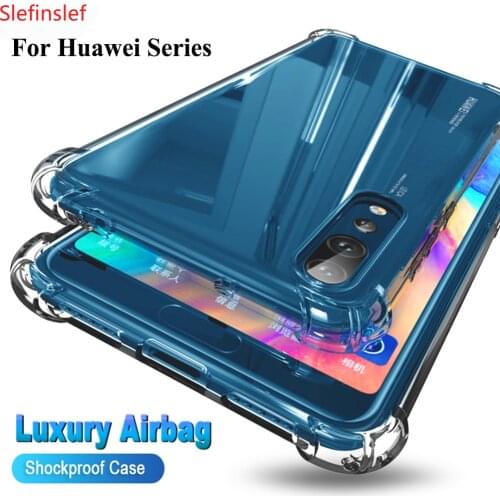 Shockproof Case For Huawei P40 P30 P20 Lite E Pro P Smart 2019 Z Case Clear Luxury Silicone Protective Cover for Huawei P40 Lite