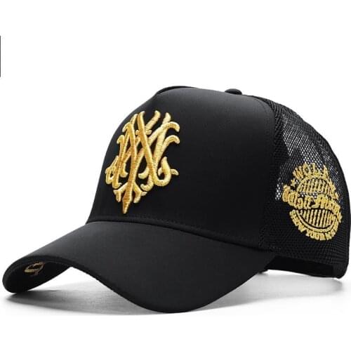 Drop Shipping Dry Quick Big SIze Trucker Cap Summer Oversze Mesh Sun Caps Man Plus Size 5 Panels Baseball Cap 56-60cm 60-65cm