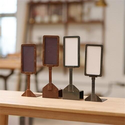Handmade Ironplate Billboards Signage Display Initial Label Holder Stand Billboard Shelf Price Talker Desk Tag Frame Card Clip