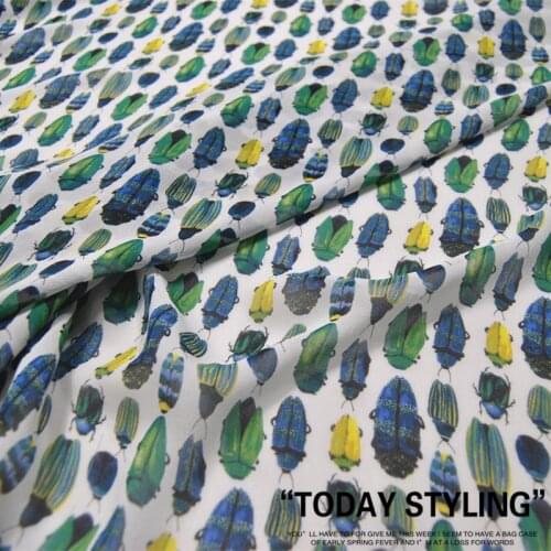 LEO&LIN 12 M White Insect Silk Georgette Chiffon Clothing Fabric DIY Patchwork Tissue