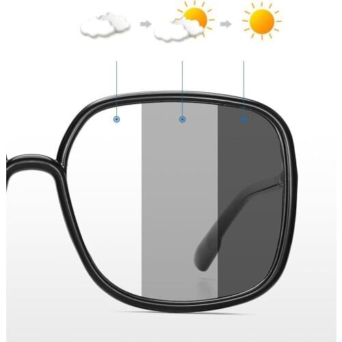 Sun Photochromic Myopia Eyeglasses Women Optical Student Finished Myopia pink blue Eyewear Prescription Glasses Frame Goggles NX