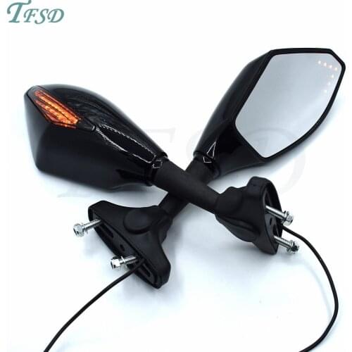 Motorcycle LED turn signal indicator rear view mirror Retroviseur Clignotants For Kawasaki Ninja 300 ZX6R ZX6RR ZX7R ZX9R ZX10R