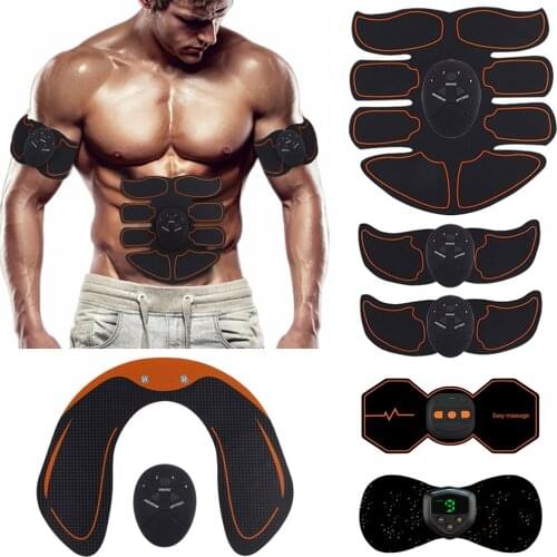 Fitness Trainer Abdominal Muscle Exerciser Belly Leg Arm Buttock Hip Exercise Electric Simulators Massage Press Workout Home Gym