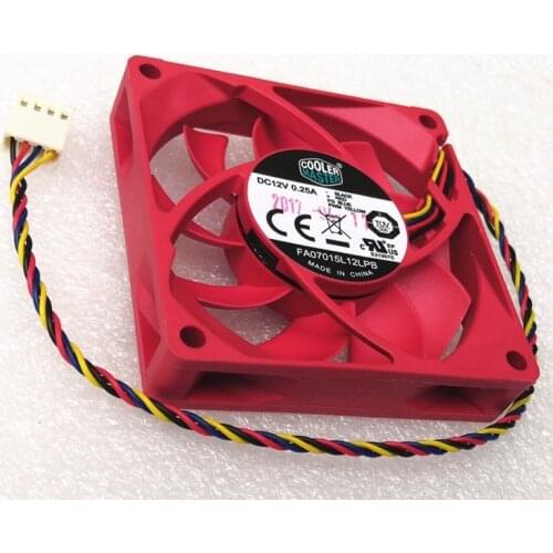 1pcs New 70mm PWM Computer Cpu PC Cooling Fan 7015 70X70X15mm 4P 4-Pin PWM Speed Regulation FA07015L12LPB DC 12V 0.25A