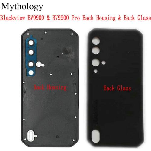 For Original Blackview BV9900 Pro Battery Back Housings Door Cover Back Glass Soft Film Panel Bateria Case for BV9900