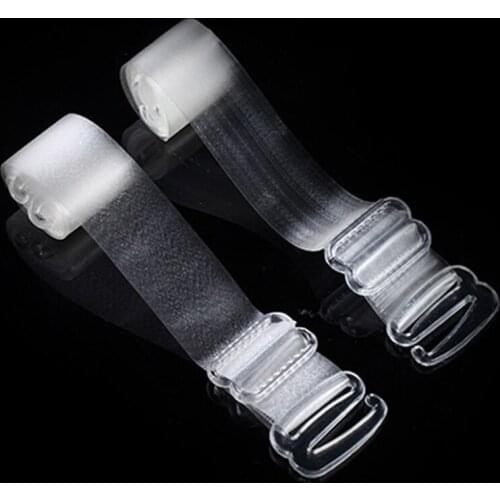 Women 1cm Wide Plastic Buckle Invisible Bra Straps Adjustable Silicone Bra Strap Non Slip Bra Hook Extenders Accessories