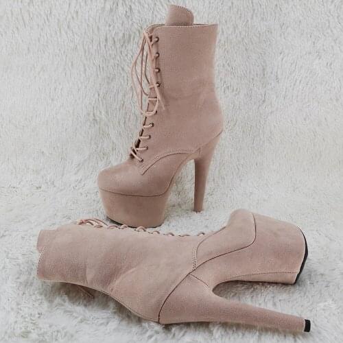 Leecabe 17CM/7inches ankle boots fashion shoes for ladys High Heel platform party shoes Pole Dance boot