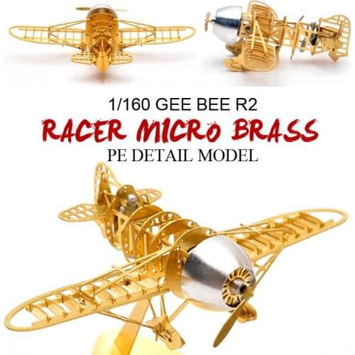 1/160 GeeBee R2 Racer Micro Brass PE Detail Model DIY Puzzle 3D Three Dimensional Assembly Brass Structure Model For Boy Toys