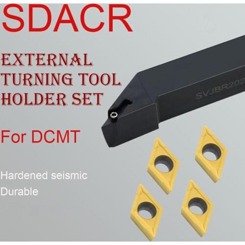 1PC SDACR1010H07 SDACR1212H07 CNC External Turning Tool Holder Lathe Boring Bar Cutting For DCMT07 Carbide Insert