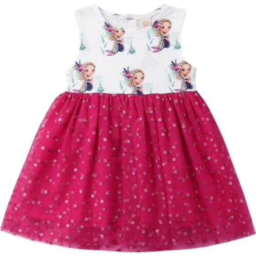 2019 Brand Toddler Kids Baby Girls Mermaid Party Pagenat Princess Gown Tulle Formal Party Dress