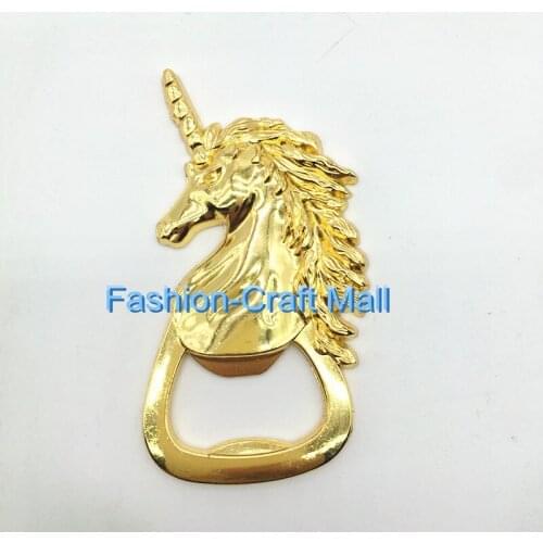 24pcs/lot Newest Design Wedding Favors Party Gifts Back Gifts for Guests Golden Unicorn Bottle Opener Unicorn Party Supplies