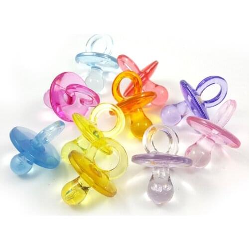 Acrylic Nipple Parrot Toy 55mm Coloured Bead Diy Play Accessories Wholesale Pet Products Bird Supplies Random Color 50pcs/lot