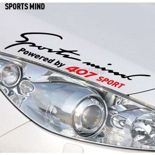 Sports Mind Car-Styling On Car Lamp Eyebrow automobiles & motorcycles Car Sticker Decal For Peugeot 407 accessories