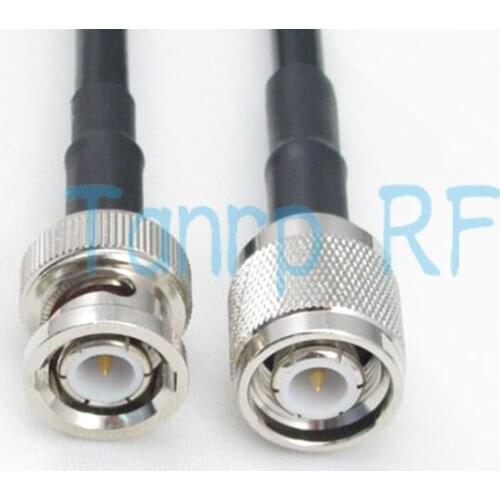 Free Shipping! 3feet RG58 extension cable100CM BNC male plug to TNC male plug RF connector Pigtail coaxialjumper cable