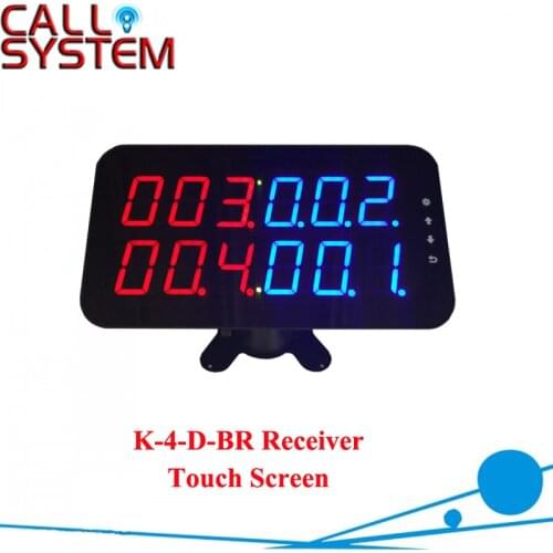 4 groups Wireless LED number calling display receiver with touch screen function