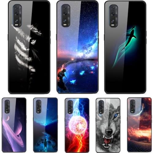 Tempered Glass Phone Case for OPPO Find X2 Case Silicone Bumper Hard Back Cover for OPPO Find X2 Pro FindX2 X 2 Case Cover Coque