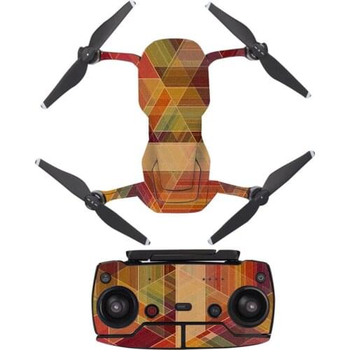 Colorful Block Style Decal Skin Sticker For DJI Mavic Air Drone + Remote Controller + 3 Batteries Protection Film Cover A0269