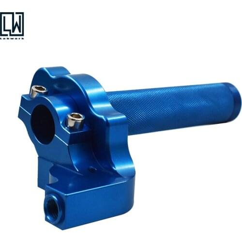 FOR KAWASAKI KX 60/65/80/85/100/125/250 THROTTLE ASSEMBLY ALUMINUM BLUE