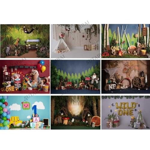 Newborn 1st Birthday Background for Photography Boy Girl Kids Cake Smash Baby Prop Photo Studio Backdrop