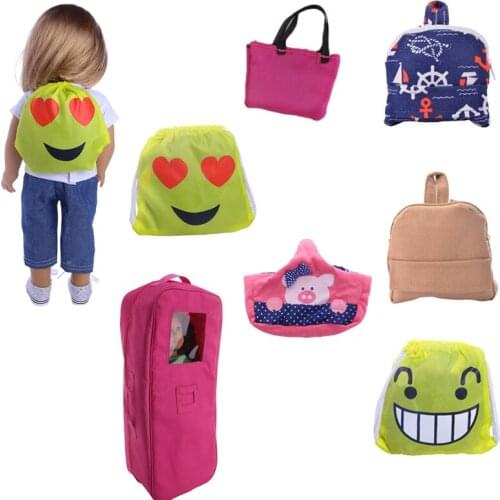 Hot Sale Cute Dolls Bag Backpack For 18 Inch 43cm Doll Bag Accessories Girls Best Gifts