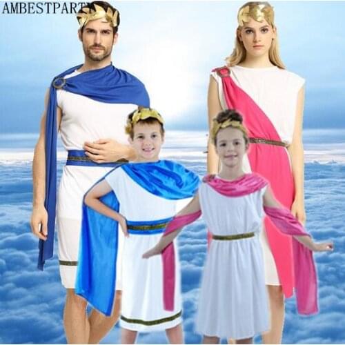 Hot 2017 Halloween King Costumes Adult Kids The prince Rome Costumes Warrior Cosplay Games uniforms Greek goddess DreAMBESTPARTY