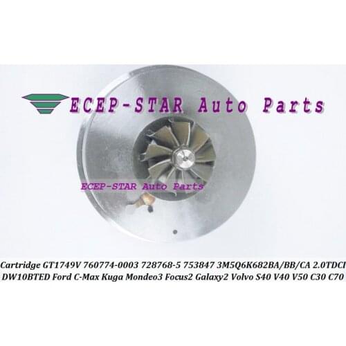 CHRA Cartridge 760774 728768-0005 753847-0002 728768 753847 For Ford Mondeo 3 C-Max Kuga Galaxy Volvo C30 S40 V50 DW10BTED 2.0L