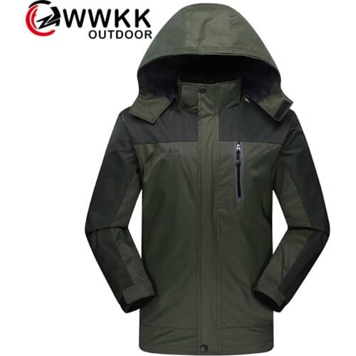 Couple Jacket Single Layer Breathable Windproof Hooded Patchwork Detachable HAT New Hiking Sportswear Multifunction Fitness