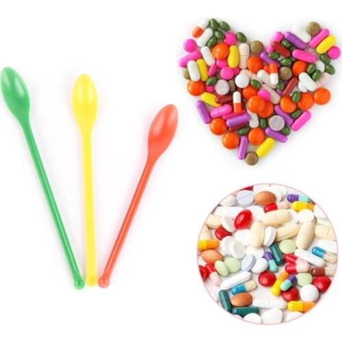 3pcs Plastic Medicine Spoons Lab Spoon/ Spatula Microspatulas